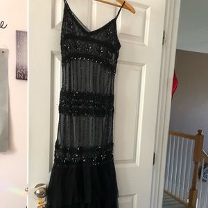 Black flapper style dress